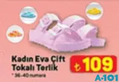 JUNO KADIN EVA ÇİFT TOKALI TERLİK
